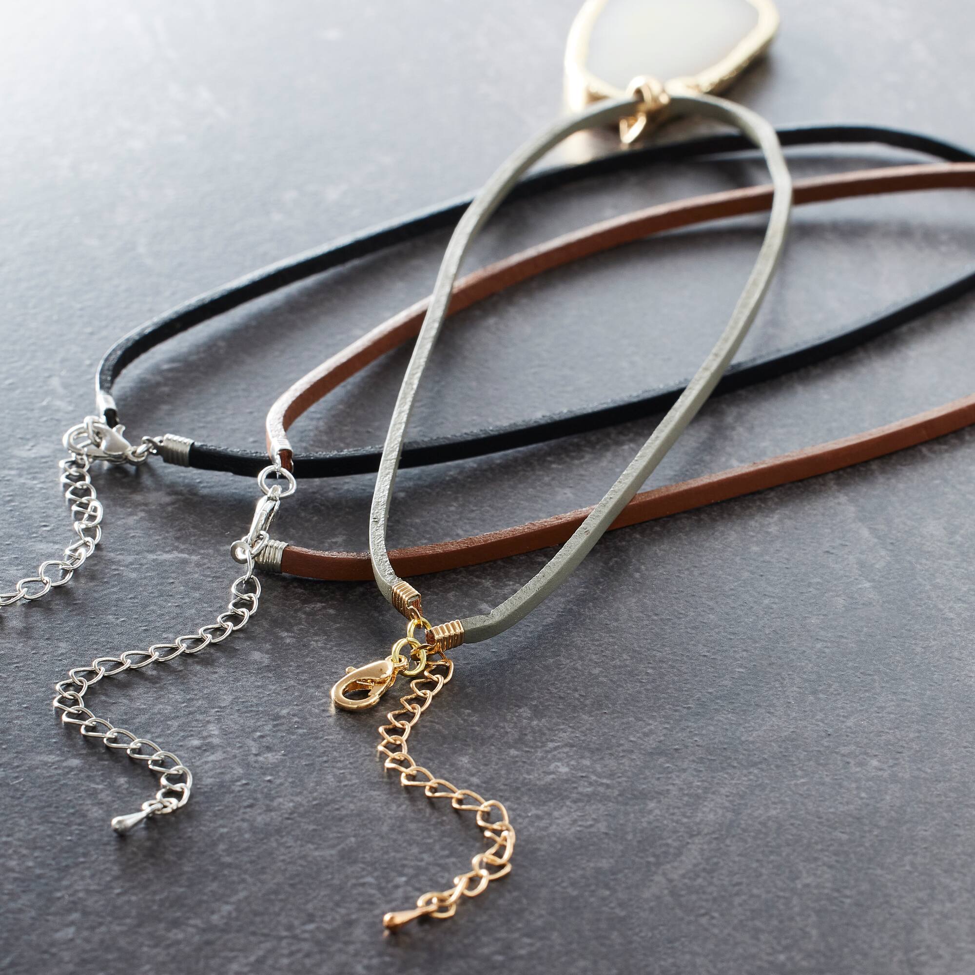 8 Packs: 3 ct. (24 total) Leather Choker Necklaces by Bead Landing™
